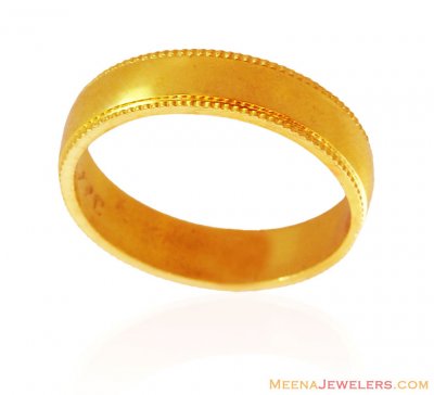 22K Gold Milgrain Band ( Wedding Bands )