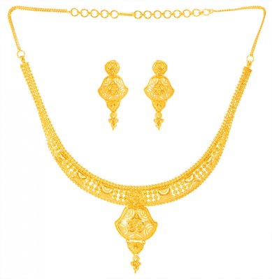 22KT Gold Set with Earrings ( 22 Kt Gold Sets )