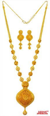 22Kt Indian Bridal Necklace Set ( Bridal Necklace Sets )