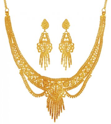 22Karat Gold Light Necklace Set ( Light Sets )