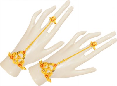 22Karat Gold Panja Bracelet (2 PC) ( Ladies Bracelets )