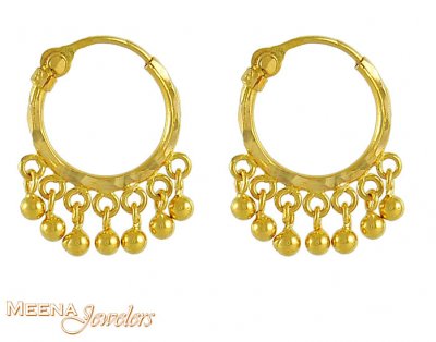 Gold Hoops with Hangings ( Hoop Earrings )