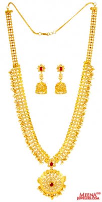 22 Kt Uncut Diamond 5 in 1 Necklace Set ( Diamond Necklace Sets )