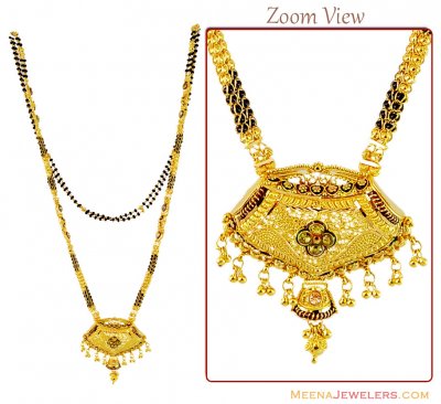 Fancy Long Indian Mangalsutra 22k  ( MangalSutras )