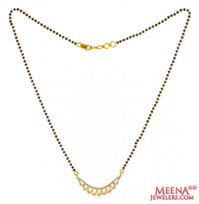 22K Mangalstura with CZ  ( MangalSutras )