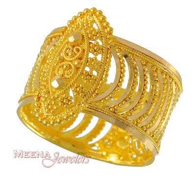 22K Gold Wide Ladies Ring ( Ladies Gold Ring )