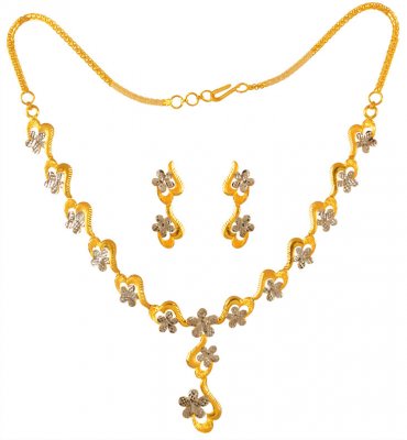 22kt Gold Light Necklace Set ( Light Sets )