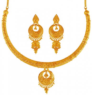 22K Gold Necklace Set ( 22 Kt Gold Sets )