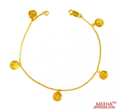 22Kt Gold Coins Bracelet ( Ladies Bracelets )