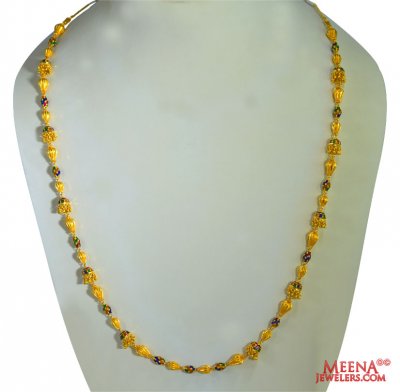 22K Gold Meenakari Chain ( 22Kt Long Chains (Ladies) )