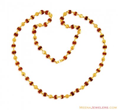 Gold Religious Rudraksha Mala ( Men`s Gold Chains )