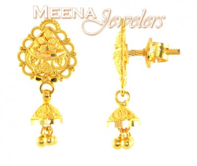 22Kt Gold Fancy Earrings ( 22Kt Gold Fancy Earrings )