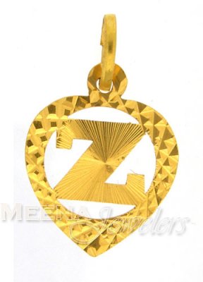 22Kt Gold Initial Pendant ( Initial Pendants )