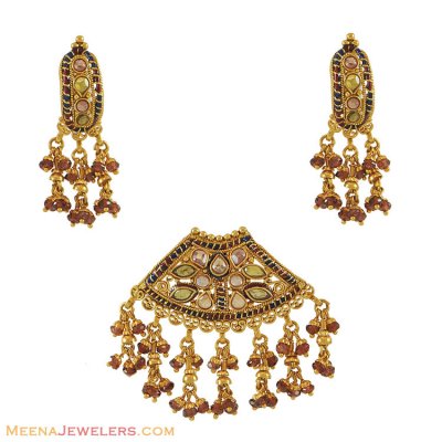 Gold Antique Pendant Set ( Antique Pendant Sets )