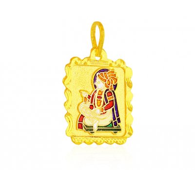 Gold Swami Narayan Pendant ( Ganesh, Laxmi and other God Pendants )