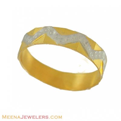 22kt Gold Two Tone Band ( Wedding Bands )