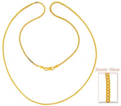 Gold Box Chain (20 Inch) ( Plain Gold Chains )
