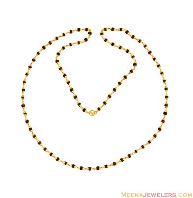 22K Gold Indian Rudraksh Mala ( Men`s Gold Chains )