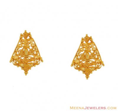 22K Gold Tops (Earrings) ( 22 Kt Gold Tops )