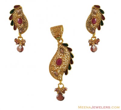 Gold Antique Pendant Set ( Antique Pendant Sets )