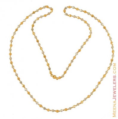 22k TwoTone Long Chain ( 22Kt Gold Fancy Chains )