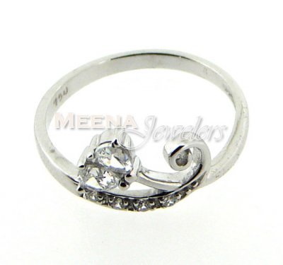 18Kt White Gold Ladies Rings ( Ladies White Gold Rings )