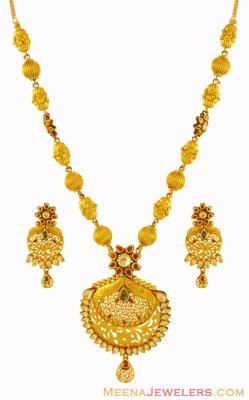 22K Designer Antique Set ( Antique Necklace Sets )