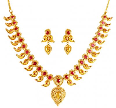 22k Gold  Mango Mala ( 22 Kt Gold Sets )