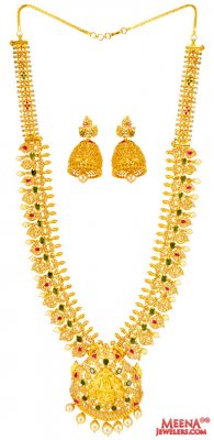 Polki Diamonds Convertible Set 22K ( Diamond Necklace Sets )