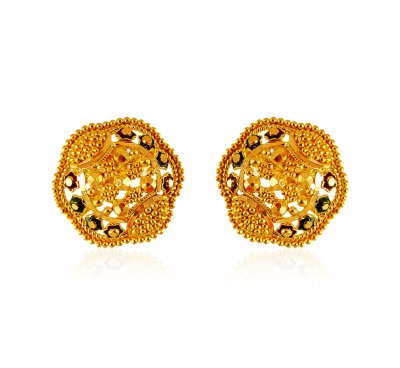 22kt Gold  Meenakari Tops ( 22 Kt Gold Tops )