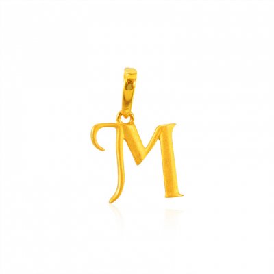 22Kt Initial Pendant (M) ( Initial Pendants )