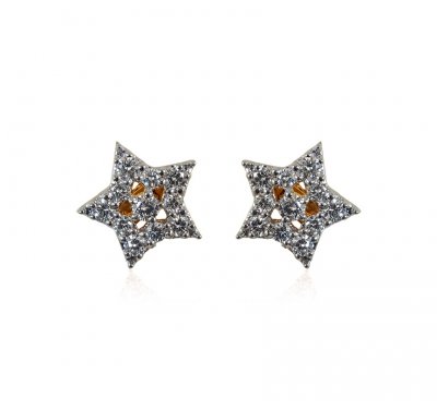 18k Gold Diamond Earrings  ( Diamond Earrings )