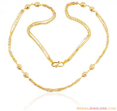 22k Fancy Ladies Chain 2 Tone ( 22Kt Gold Fancy Chains )