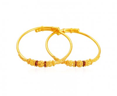 22K Meenakari Baby Kada (2 Pcs) ( Baby Bangles )