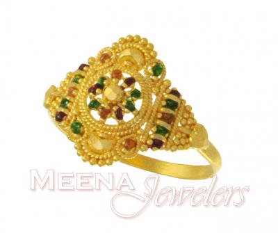 22Kt Gold Designer Ring ( Ladies Gold Ring )