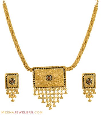 22K Filigree Necklace Set ( 22 Kt Gold Sets )