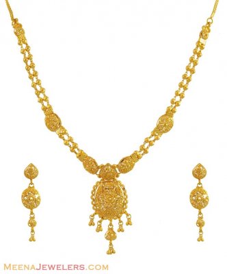 22Kt Gold Necklace Set ( 22 Kt Gold Sets )