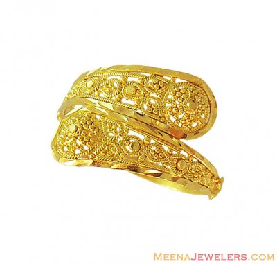 22K Fancy Ladies Filigree Ring  ( Ladies Gold Ring )