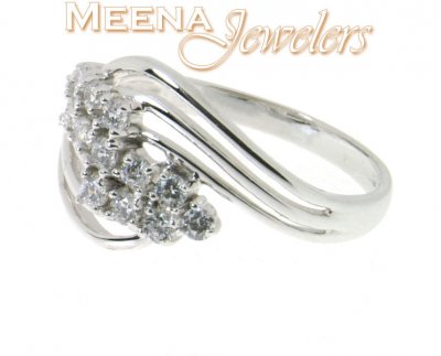 18 Kt White Gold Ladies Fancy Ring ( Ladies White Gold Rings )