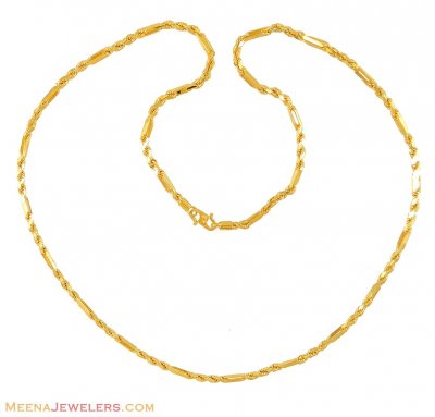 22K Gold Chain (22 Inch) ( Men`s Gold Chains )
