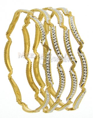 22Kt Gold Two Tone Bangles ( Two Tone Bangles )