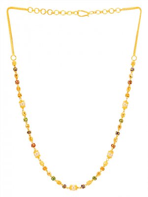 22 Karat Meenakari Chain ( 22Kt Gold Fancy Chains )