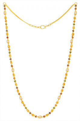 22K Gold Meenakari Chain 24 In ( 22Kt Long Chains (Ladies) )