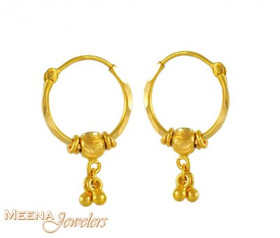 22K Hoops for Babies ( Hoop Earrings )