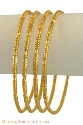 22K Gold Bangles (4 Pcs) ( Gold Bangles )