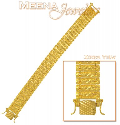 22Kt Gold Mens Bracelet ( Men`s Bracelets )