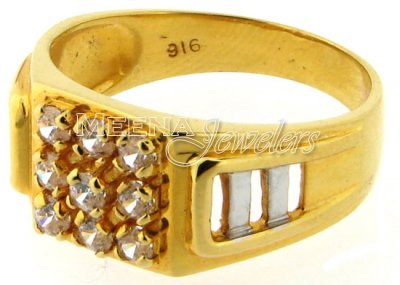 22 Kt Gold Mens Signity Ring ( Mens Signity Rings )