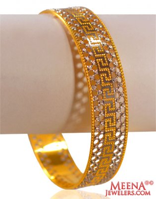 22k Gold Two Tone Kada(1 pc) ( Two Tone Bangles )