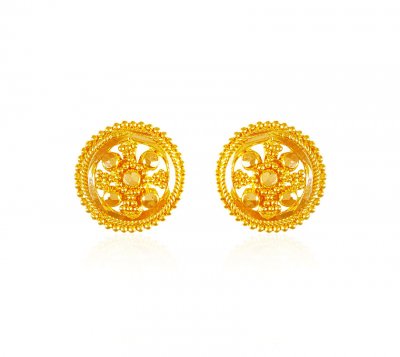 22Kt Gold Ear Studs ( 22 Kt Gold Tops )