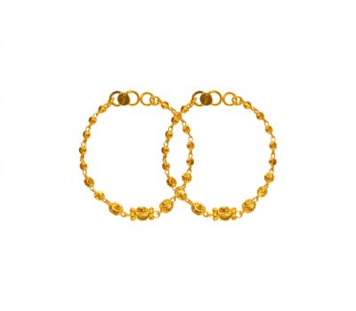 22Karat Gold Baby Bracelets (2PC) ( 22Kt Baby Bracelets )